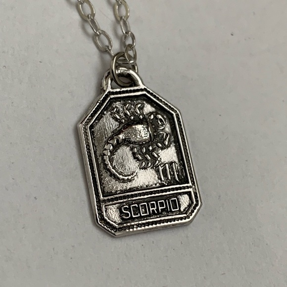 Artistic Jewellery Jewelry - Scorpio zodiac pendant with 18” chain Sterling silver NEW Vintage